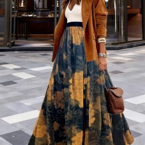 تنورة الميش الأنيقة بخصر عالٍ: تألقي بجمال الزهور في كل مناسبة!