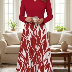 The Geometric Elegance Dress: A Captivating Look for Every Season!