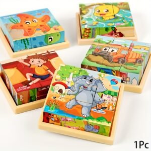 גלו את עולם האוקיינוס: פאזל קוביות עץ לפיתוח חשיבת ילדכם!