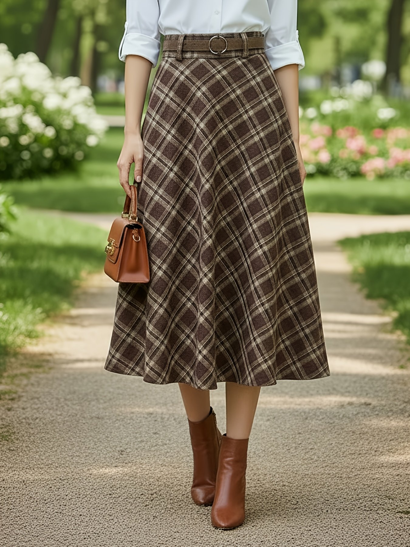 Chic Plaid Skirt: Timeless Elegance with a Modern Twist!