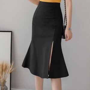 تنورة ميدي الخصر العالي: أناقة، راحة، وجاذبية لا تقاوم!