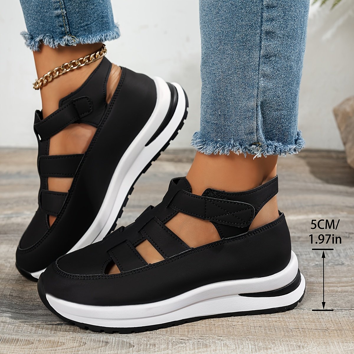 صندل المنصة الويدج: أناقة بلا حدود، راحة لا تُضاهى! - الصورة 9