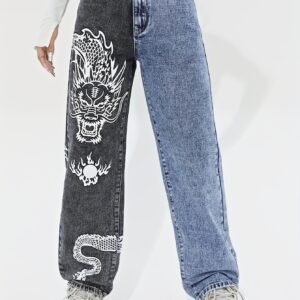 جينز الخصر العالي ذو القصة المستقيمة: أناقتك المتجددة في كل موسم