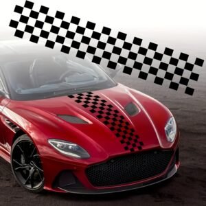 Unleash the Racing Spirit: Track Flag Car Decal!