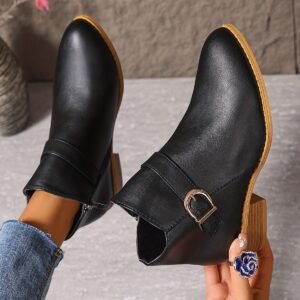 Women's Wide Heel Ankle Boot: Timeless Elegance & Unmatched Comfort!
