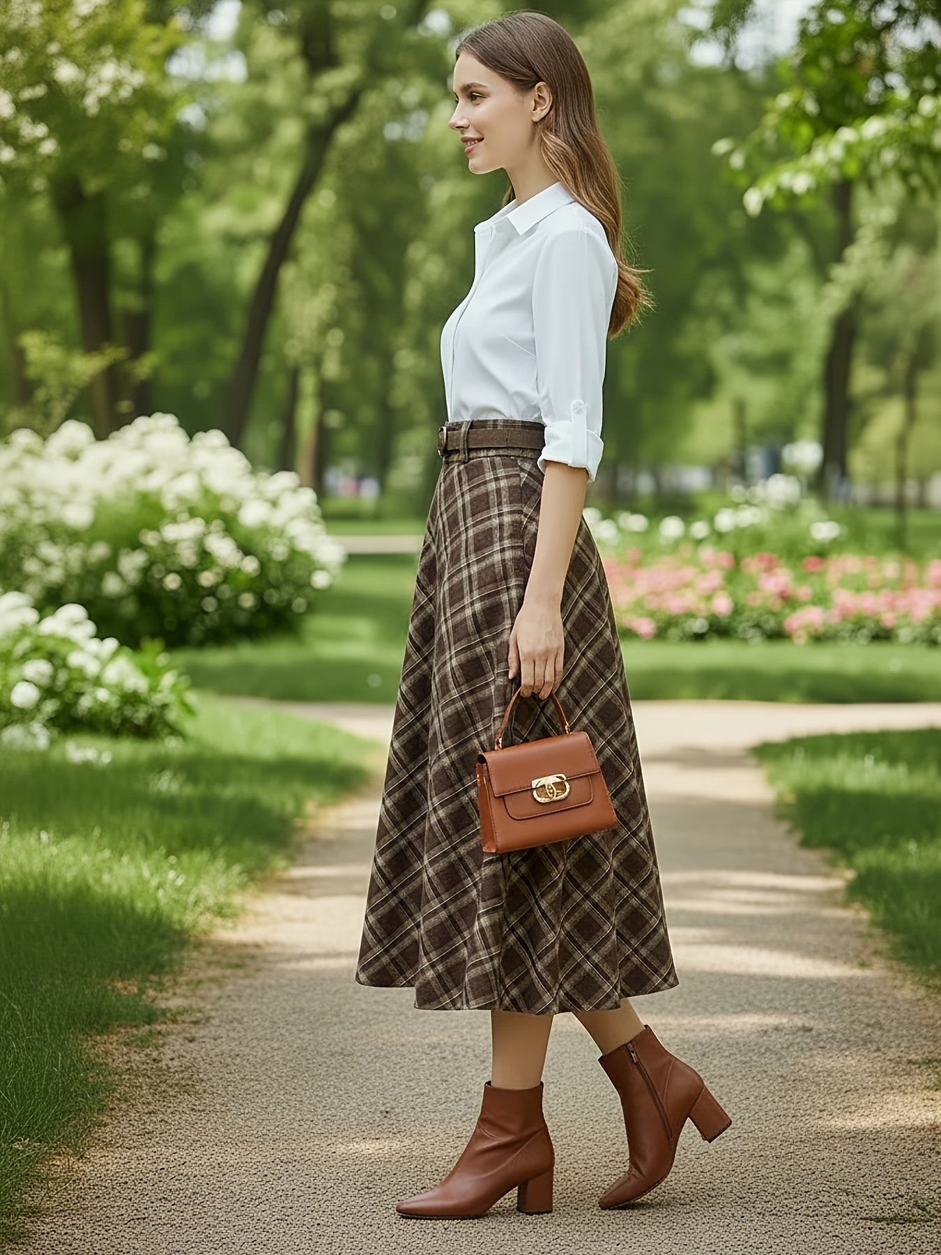 Chic Plaid Skirt: Timeless Elegance with a Modern Twist! - Image 4