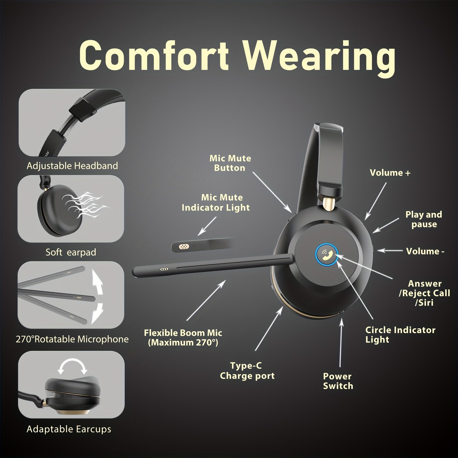 אוזניות EARBAY אלחוטיות: בן לוויה המושלם שלכם לפרודוקטיביות ללא גבולות! – תמונה 5