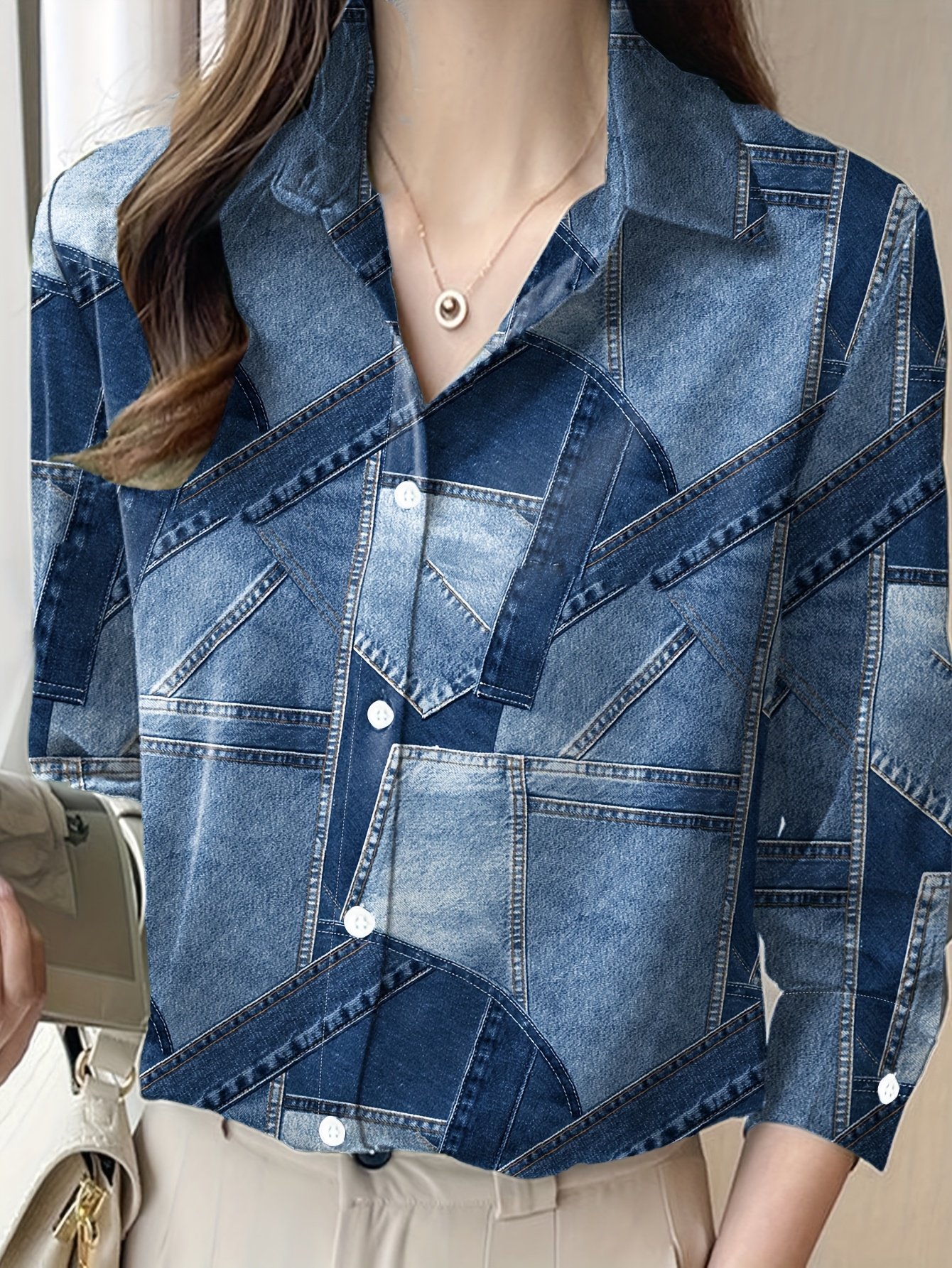 חולצת אלגנטיות רב-גונית: מראה אופנתי ונוח לכל יום! – תמונה 2