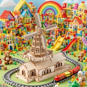 פאזל טחנת הרוח מעץ: יצירת אמנות עוצרת נשימה