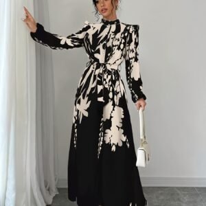 Blooming Elegance Dress: Floral Magic for Your Spring and Autumn!