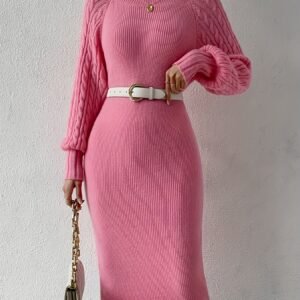 فستان الأناقة والدفء: لمسة مترفة في كل خطوة