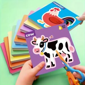 أطلق العنان للإبداع: مجموعة القص واللصق الفنية (54 قطعة)!