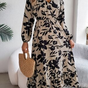 فستان الزهور الطويل: سحر الأناقة المطلقة لكل لحظة