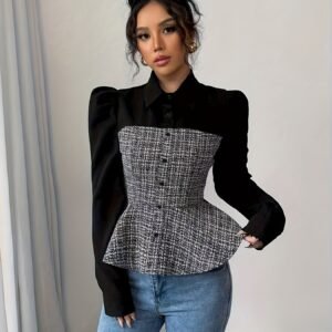 قميص الأناقة الراقية: تصميم يبرز قوامكِ بأناقة عصرية!