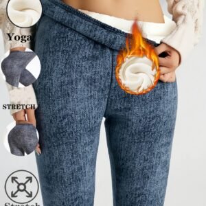 Winter Warmth, Unmatched Elegance: High-Waisted Fleece-Lined Leggings!