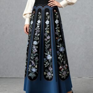 אלגנטיות ייחודית: חצאית מקסי פרחונית יוקרתית