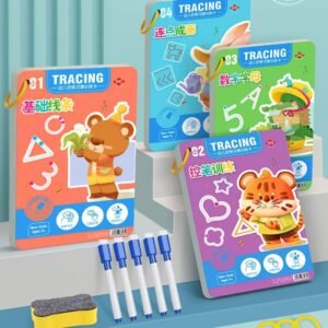 دفتر التتبع السحري: متعة التعلم المتجددة لأطفالك!