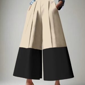 تألقي بأسلوب فريد: بنطال الساق الواسعة الملون لمواسم الأناقة!