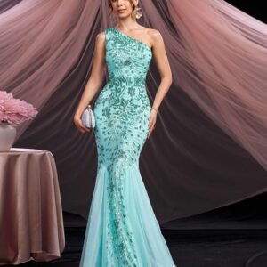 فستان بكتف واحد: أناقة تتلألأ!