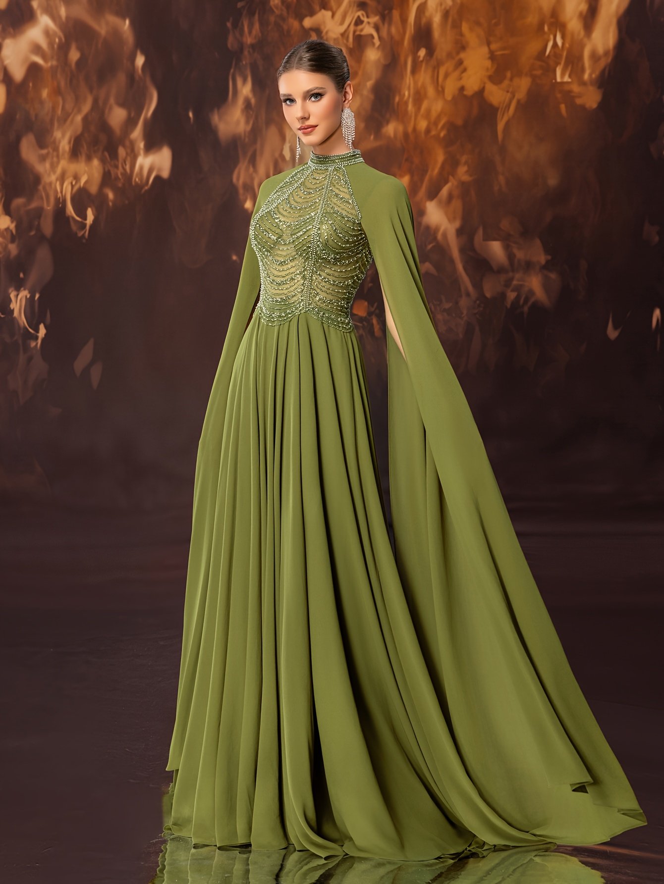 זוהרי בקסם האלגנטיות: שמלת ערב שיפון יוקרתית – תמונה 4