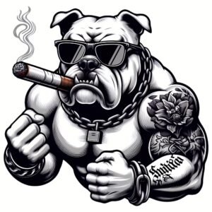 Add a Touch of Loyalty and Fun: Charming Bulldog Stickers!