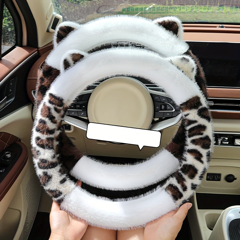 Winter Leopard Steering Wheel Cover: Warmth, Style, and Fun for Your Car! - Image 12