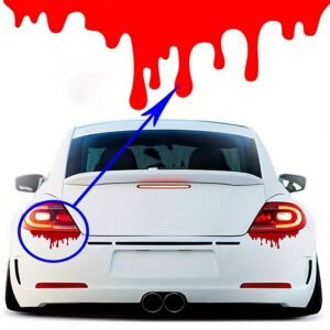 Crimson Blood Radiance: Your Car's Bold Decal!