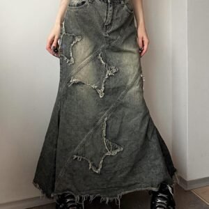 تنورة الدنيم العصرية: أناقة الريترو بلمسة حورية البحر الساحرة!