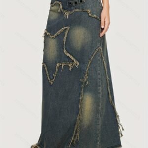 تنورة الدنيم الحورية: أناقة عصرية بروح كلاسيكية