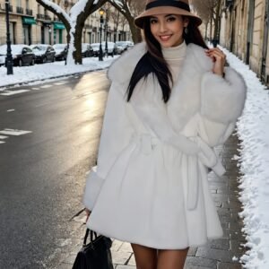 تألقي بفخامة الشتاء: معطف الفرو الصناعي الأنيق والدافئ!