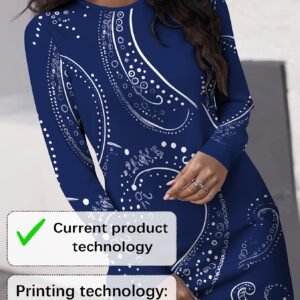Your Unique Allure: The Modern Artistic Print Dress!