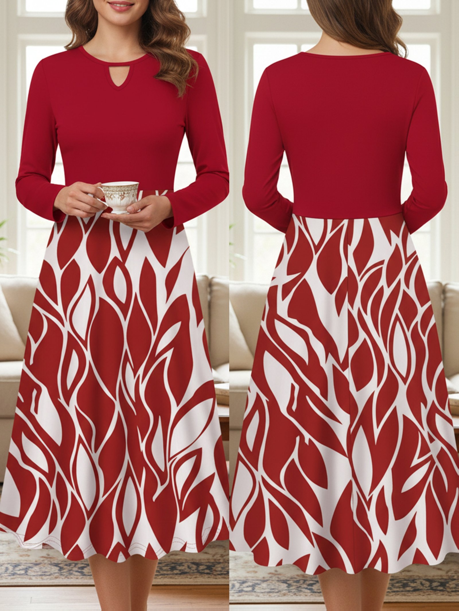 The Geometric Elegance Dress: A Captivating Look for Every Season! - Image 5