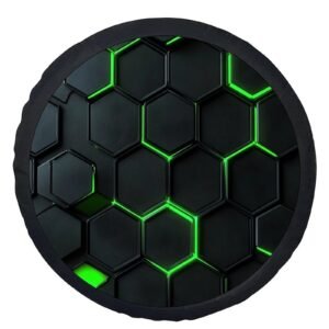 Add a Futuristic Touch to Your Car: Hexagonal Wheel Cover Glowing with Green Neon!