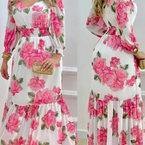 فستان الزهور الساحر: أناقة عابرة للفصول