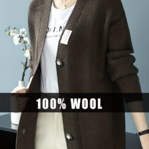 احتضني الشتاء بأناقة: كارديغان الصوف الفاخر بقصة فضفاضة