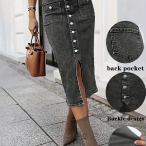 تنورة الدنيم المرنة: أناقة عصرية وراحة لا تضاهى!