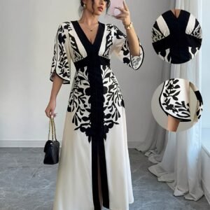 فستان الزهور الأنيق: تألقي بسحر الربيع والصيف!