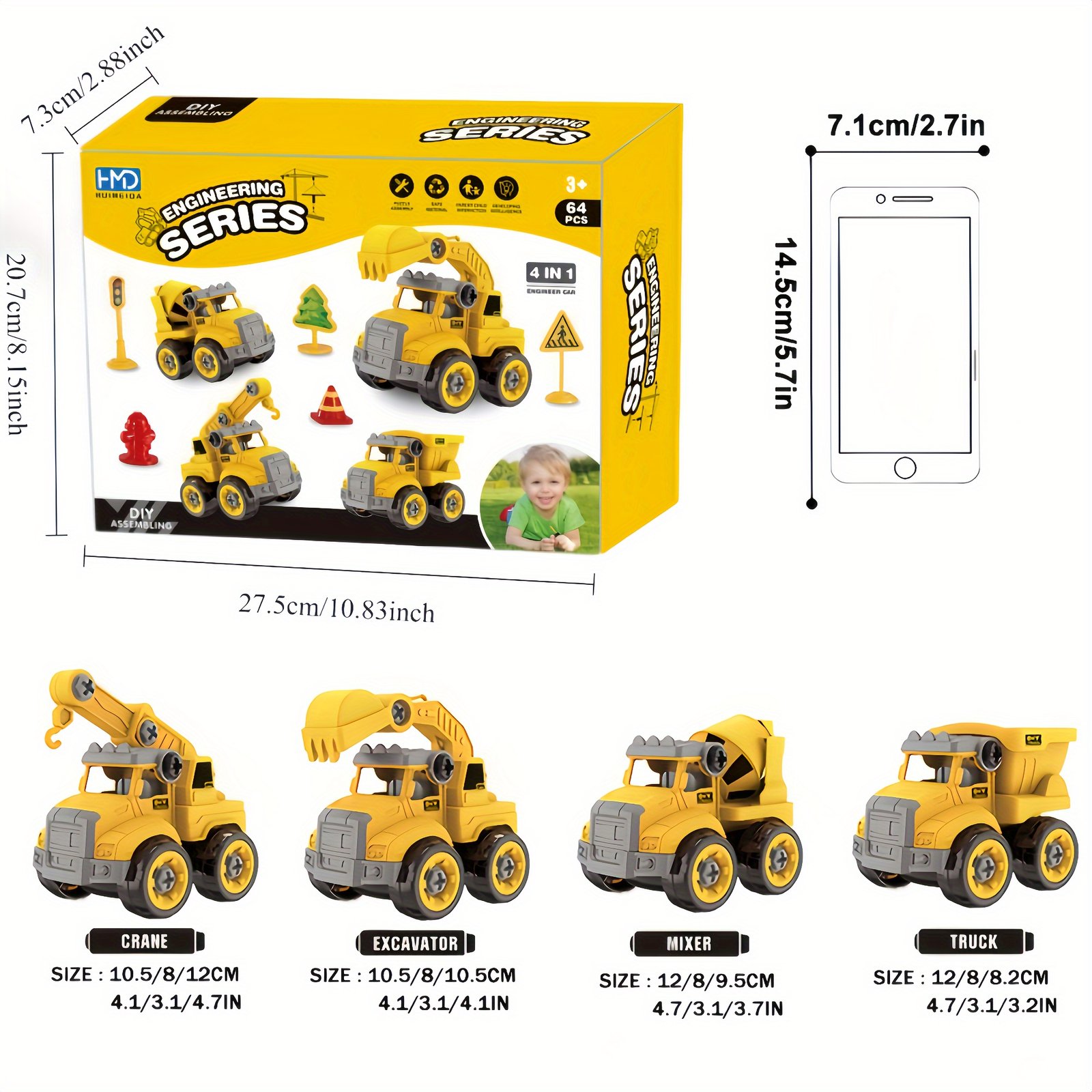 شاحنة البناء الصفراء: 4 في 1 لمرح وإبداع بلا حدود! - الصورة 2