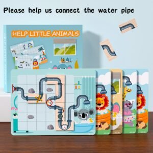 אתגר צינורות המים: הצילו את החיות באמצעות החידות החכמות ביותר!