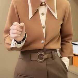 قميص الأناقة العصرية: إطلالة متألقة بكل تفاصيلها