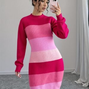 فستان التباين الأنيق: أناقة عصرية لا تعرف الحدود