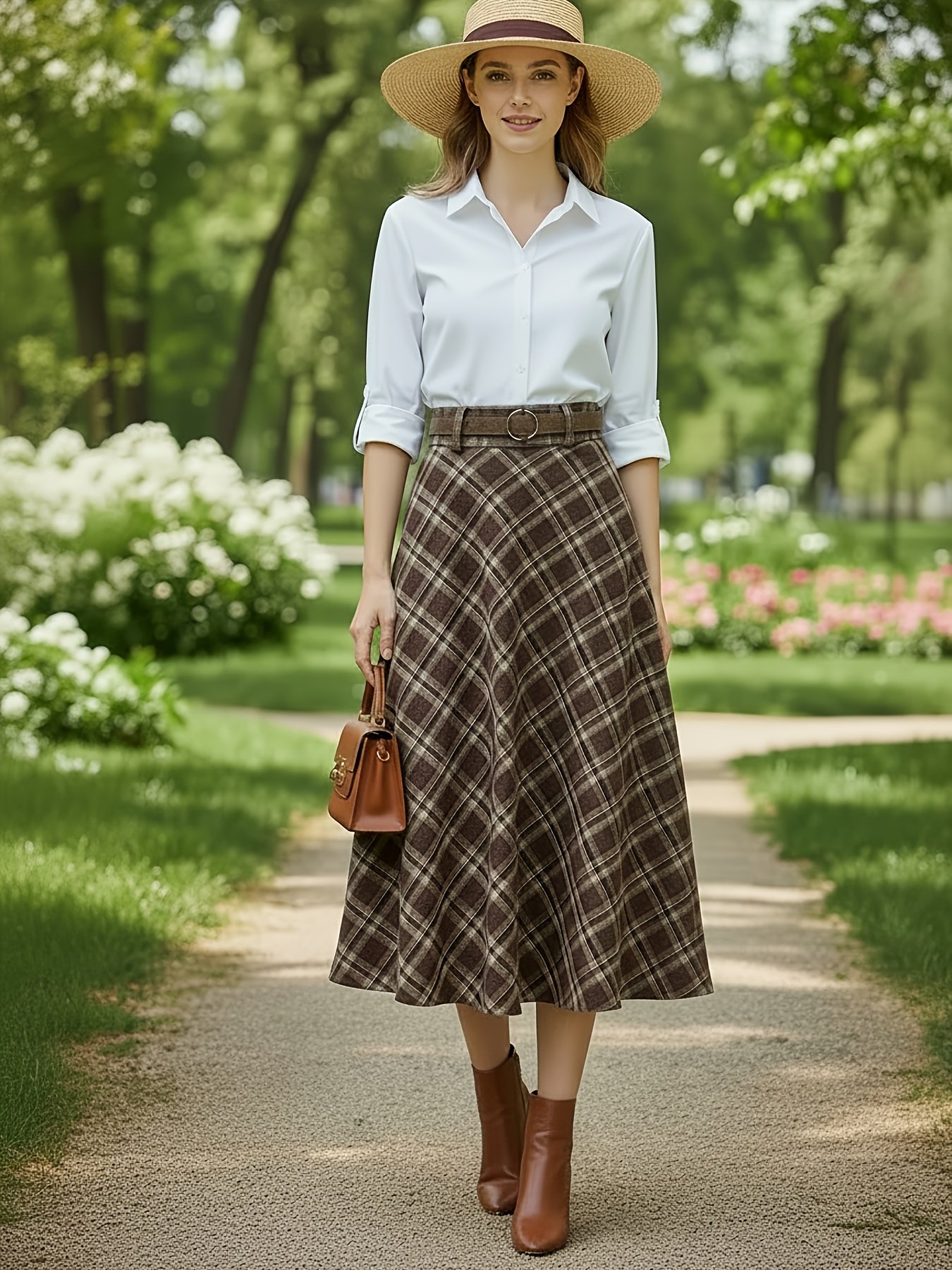 Chic Plaid Skirt: Timeless Elegance with a Modern Twist! - Image 5