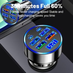 6-in-1 Smart Car Charger: Unstoppable Power & Speed!