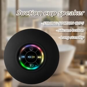 Contemporary Wireless Suction Speaker: Powerful Sound & Stunning Lights, Anywhere!