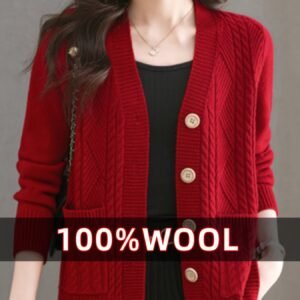 كارديغان الصوف الفاخر: لمسة دافئة من الأناقة الراقية