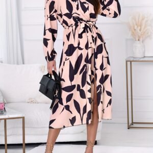 فستان وريقات الأناقة: سحر الطبيعة وراحة لا تضاهى