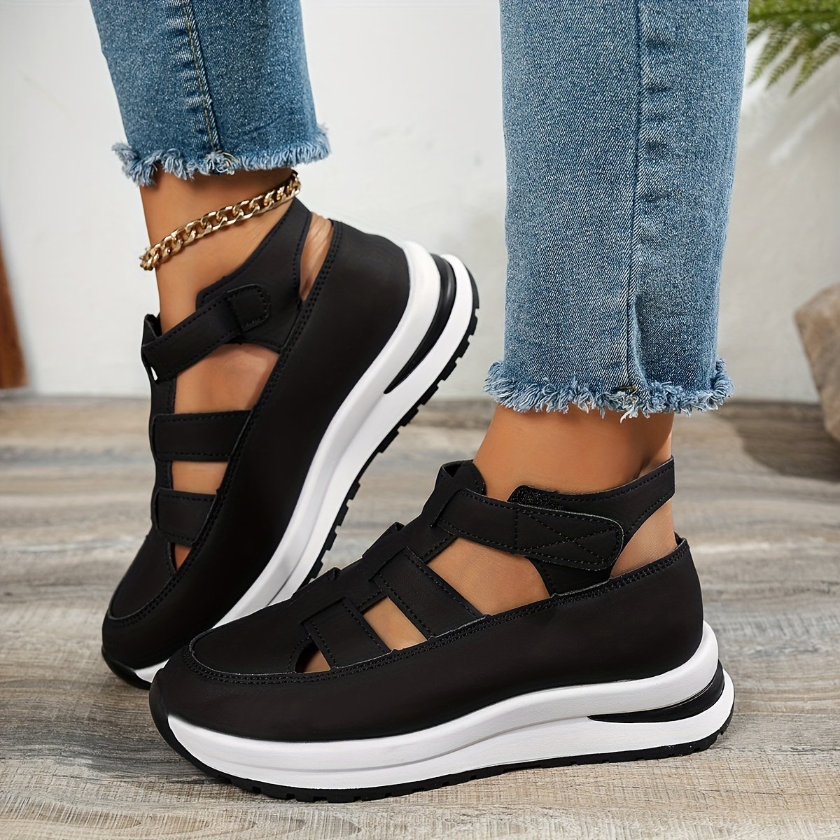 صندل المنصة الويدج: أناقة بلا حدود، راحة لا تُضاهى! - الصورة 3