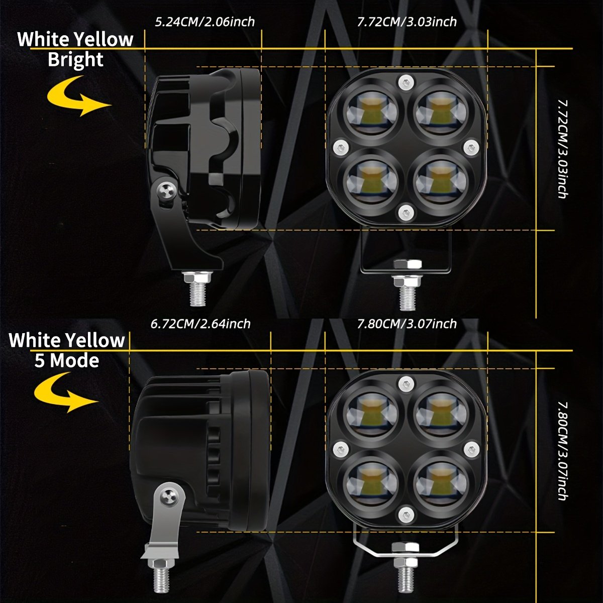 Drive with Confidence: Super Bright & Powerful Dual LED Work Lights - Image 2
