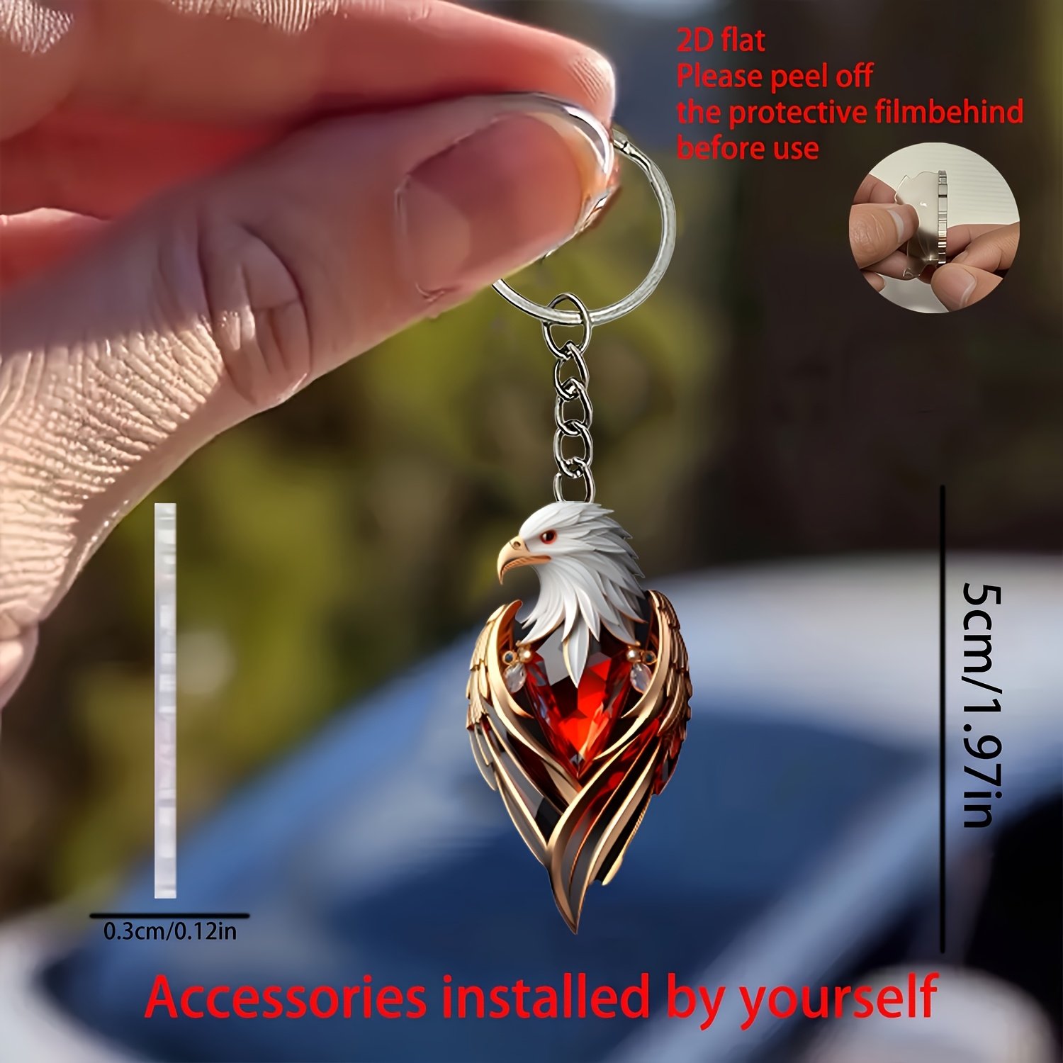 סמל אלגנטיות ועוצמה: תליון נשר יוקרתי רב-שימושי – תמונה 2