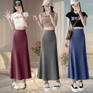 تنانير A-Line الطويلة | ثلاث قطع: أناقة عصرية، راحة يومية!